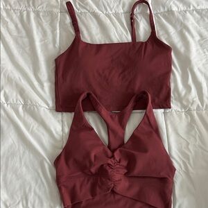 Women’s Burgundy Adjustable Strap Camisole Tops
